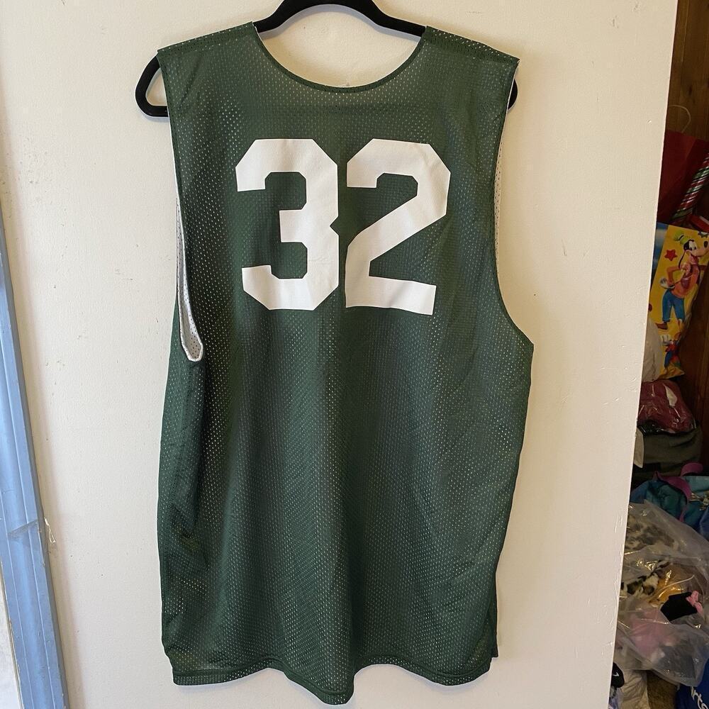 Alleson athletic men adult size XL reversible Hunting Man # 32 Green White Mesh - Picture 2 of 8